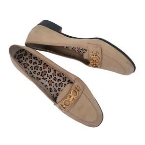 Ferragamo tan flats size 8